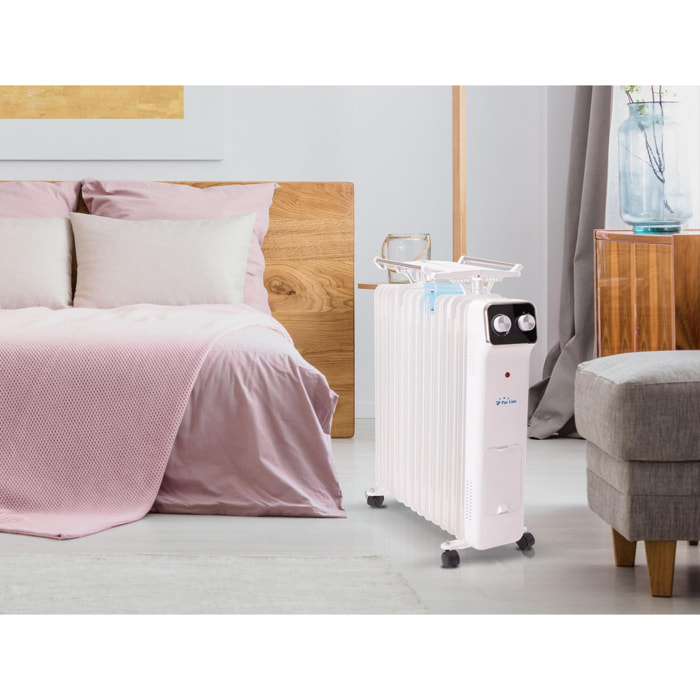 Radiateur d'huile blanc avec réservoir d'humidification 2800 W