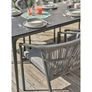 GAMBI - Lot de 2 Fauteuils de jardin - Gris anthracite