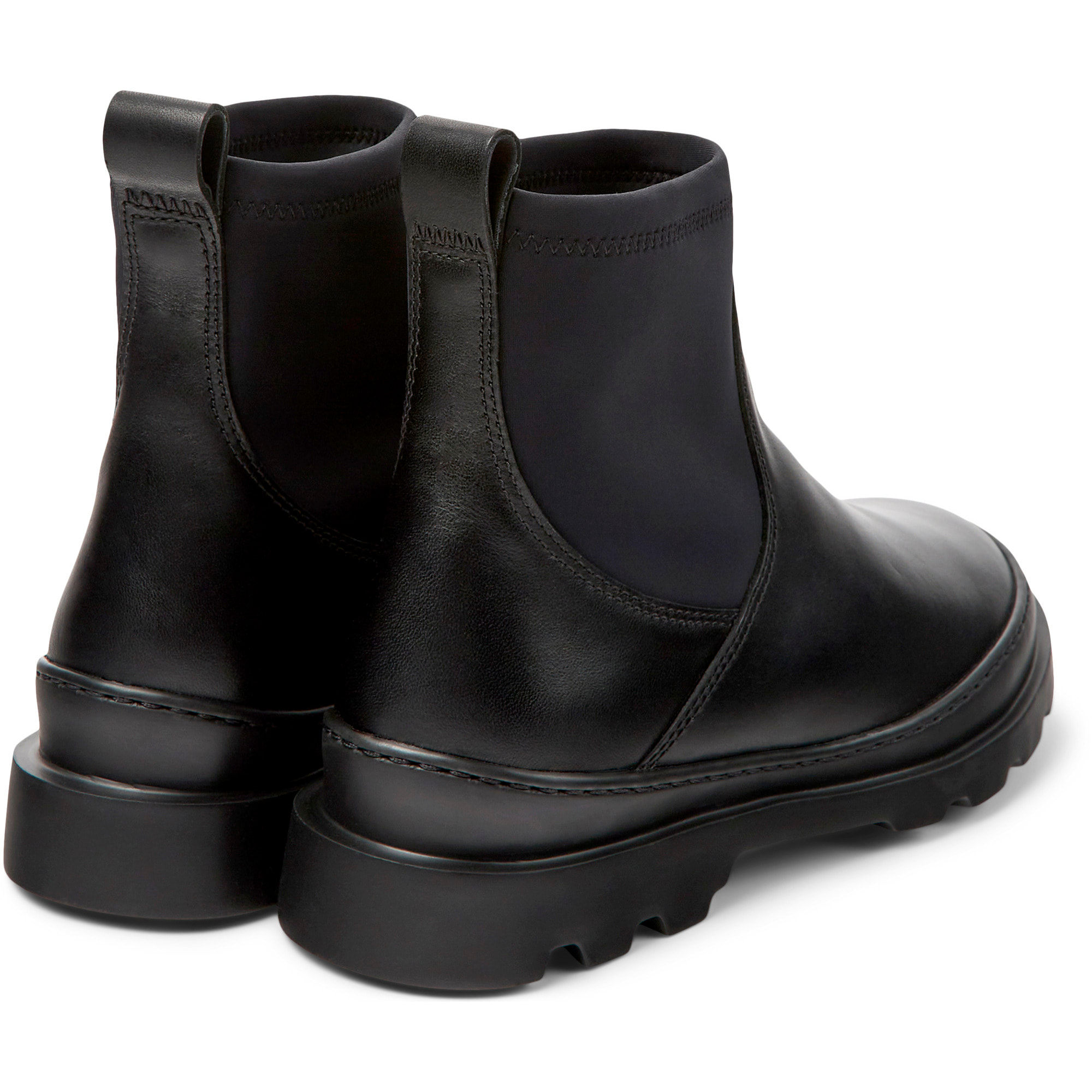 Botines - CAMPER Brutus - Negro - Cuero liso