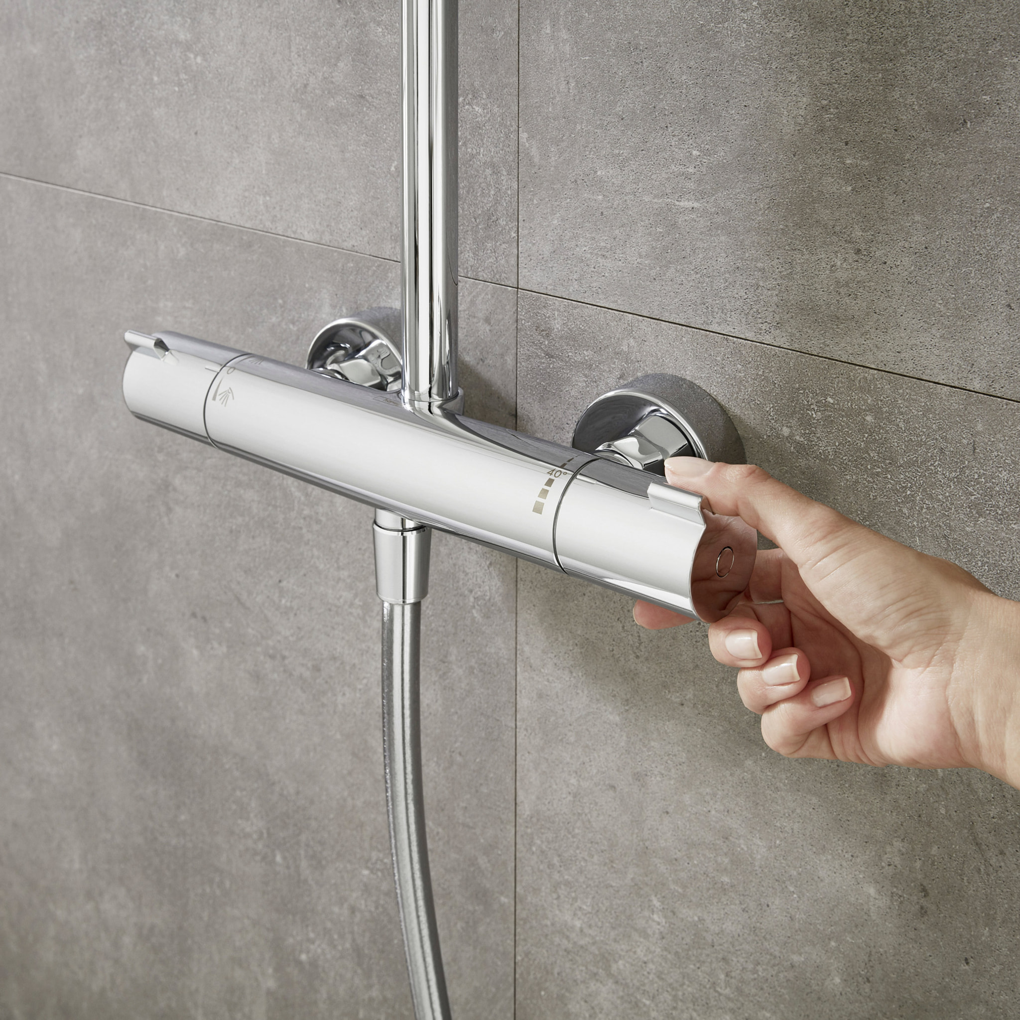 Colonne de douche Crometta E 240 EcoSmart avec mitigeur thermostatique