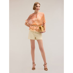 Motivi - Shorts in drill di cotone - Giallo