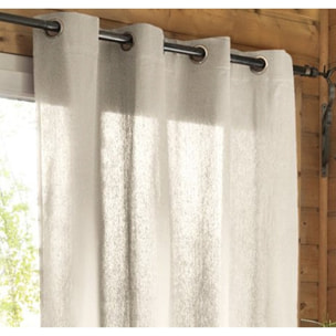 Rideau uni 100% coton Grege