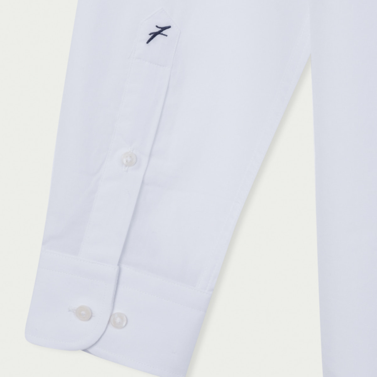 Camicia Uomo 1 Bottone Francese Popeline stretch Unito Bianco