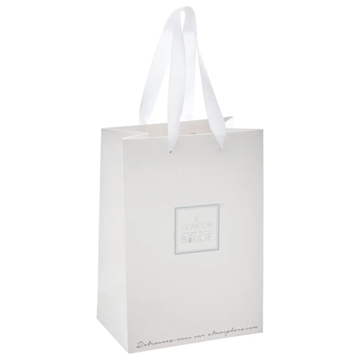 Sac cadeau bougies blanc 14x20cm