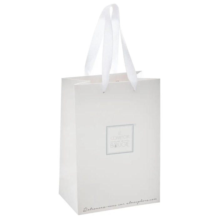 Sac cadeau bougies blanc 14x20cm