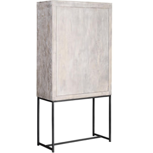 Alacena de Madera de Mango 85 Cm Estilo Étnico Boho Tallado