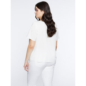 Fiorella Rubino - Blusa en tejido elaborado de viscosa ECOVERO™ - Blanco