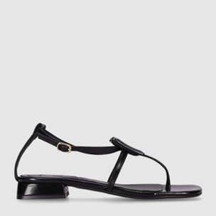 Sandalias - Negro - Tacón: 3 cm