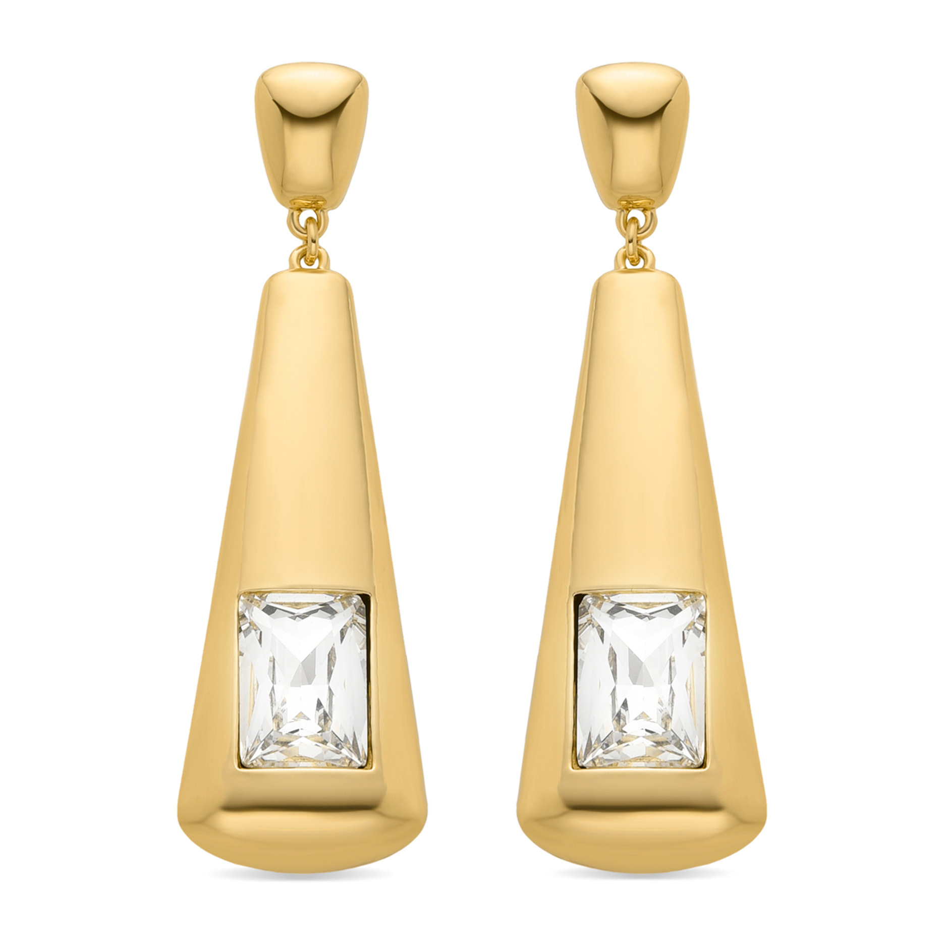 Pendientes acabado en oro amarillo de 18k