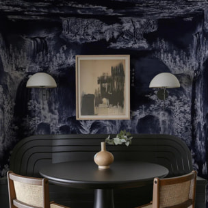 Carta da Parati Murale Asiatica Blu Notte