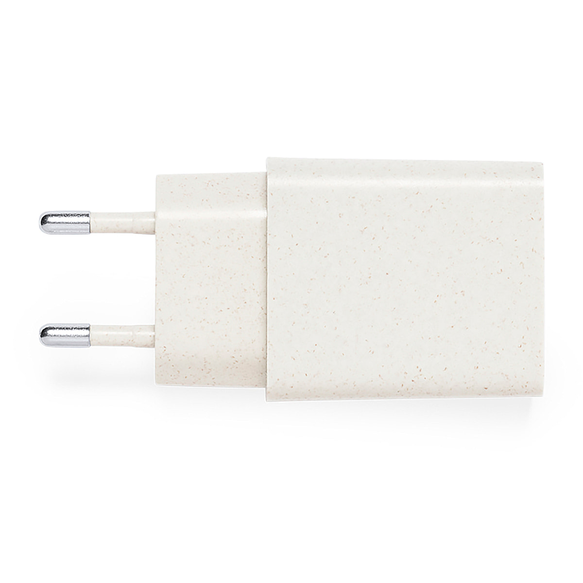 Caricatore per canna di grano naturale USB Quick Charge. 1 uscita USB e 1 uscita di tipo C