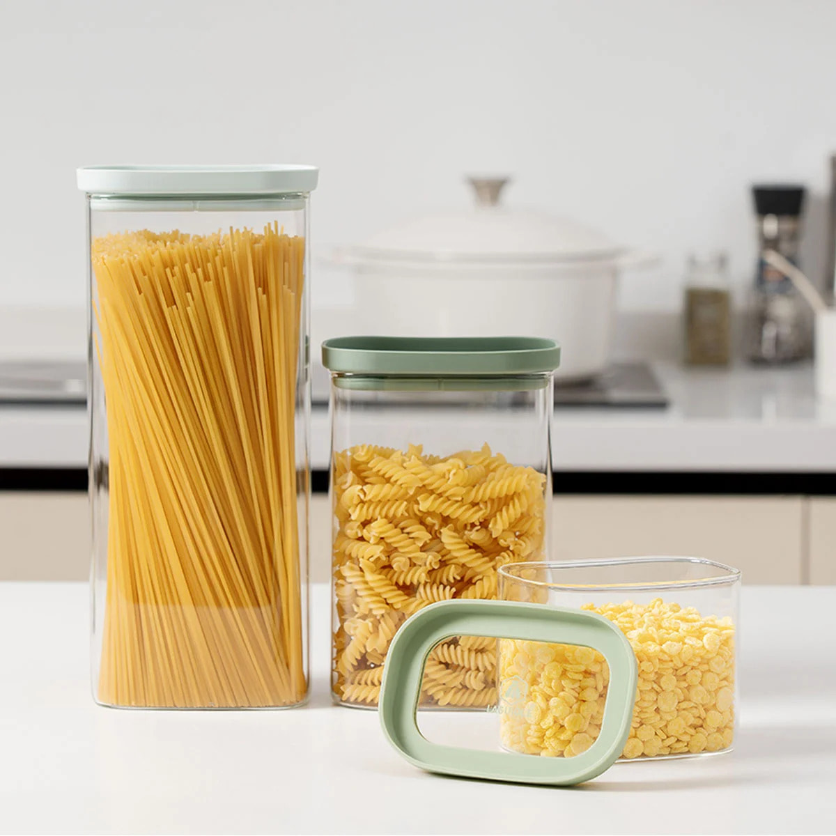 Lot de 3 bocaux en verre (600, 1300, 2000 ml)
