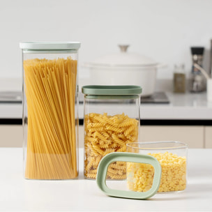Lot de 3 bocaux en verre (600, 1300, 2000 ml)