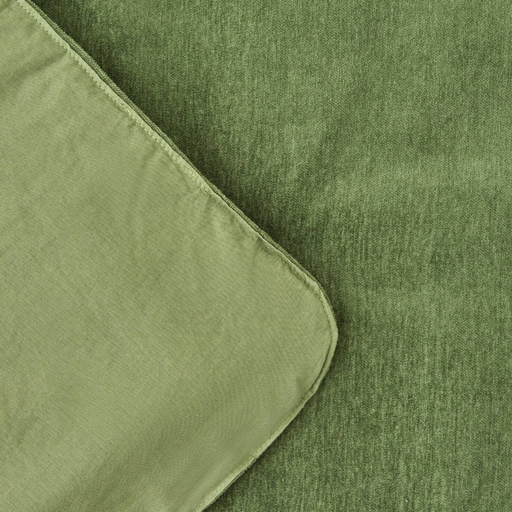 Topper acolchado de chenilla Cleancol color verde botella Algodón