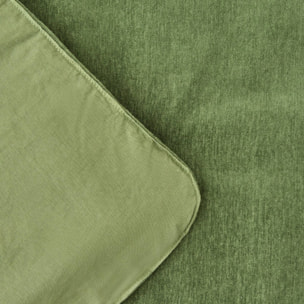 Topper acolchado de chenilla Cleancol color verde botella Algodón