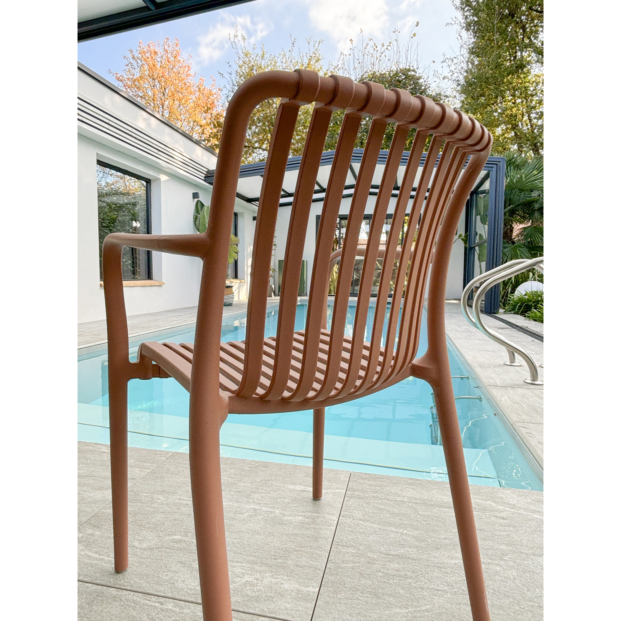 TIAGO - Lot de 2 fauteuils de jardin empilables en Polypropylène