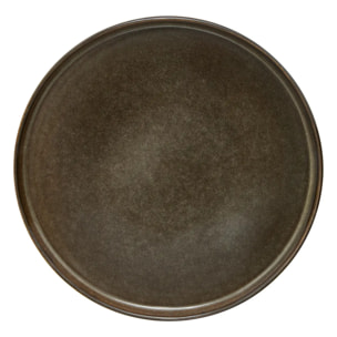 Assiette plate Terre inconnue marron D26,7xH2,3cm