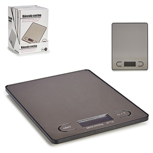 Bilancia digitale in acciaio nero