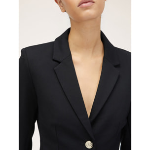 Motivi - Chaqueta de abotonadura simple de punto milano - Negro