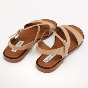 Sandali bassi in simil pelle