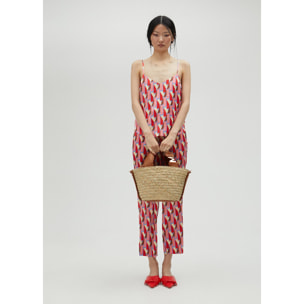 Top stile lingerie stampa loghi