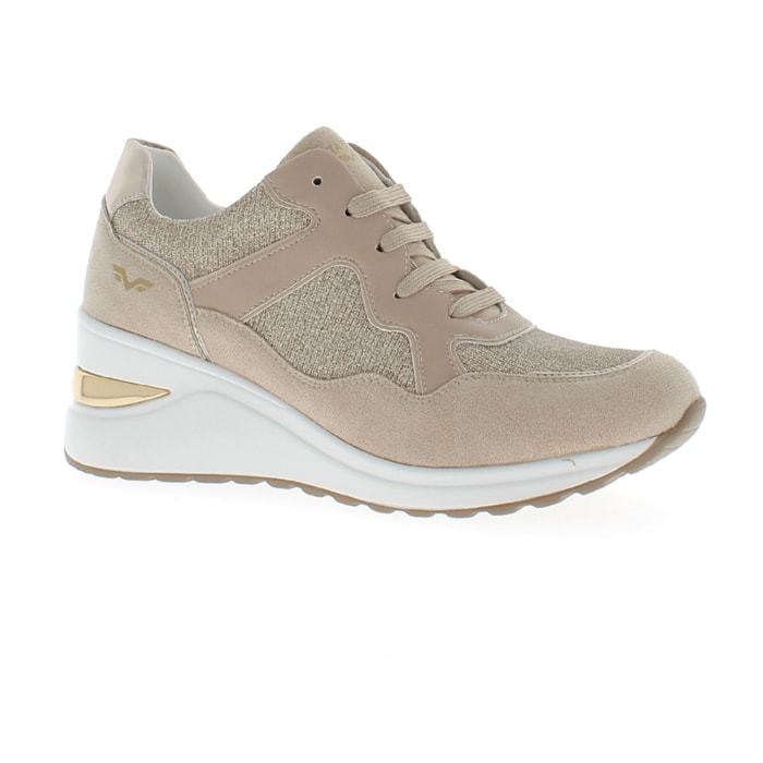 Armata di Mare Scarpe Donna Sneakers Casual con la Zeppa AMD SS41H25 Beige