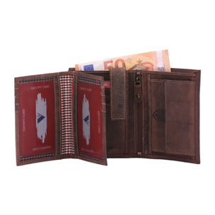 Portafoglio  da uomo In Vera pelle Made in Italy 10x13x3 cm