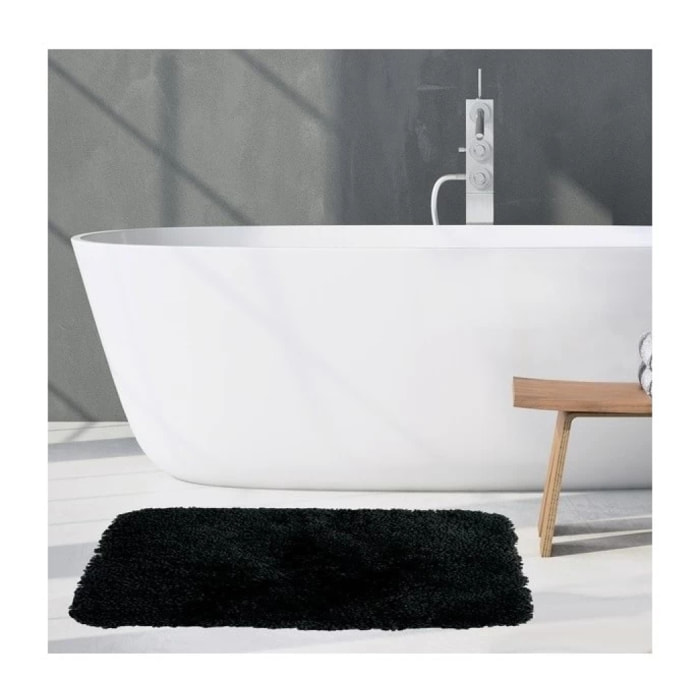 Tapis de bain Microfibre HIGHLAND 80x150cm Noir Spirella