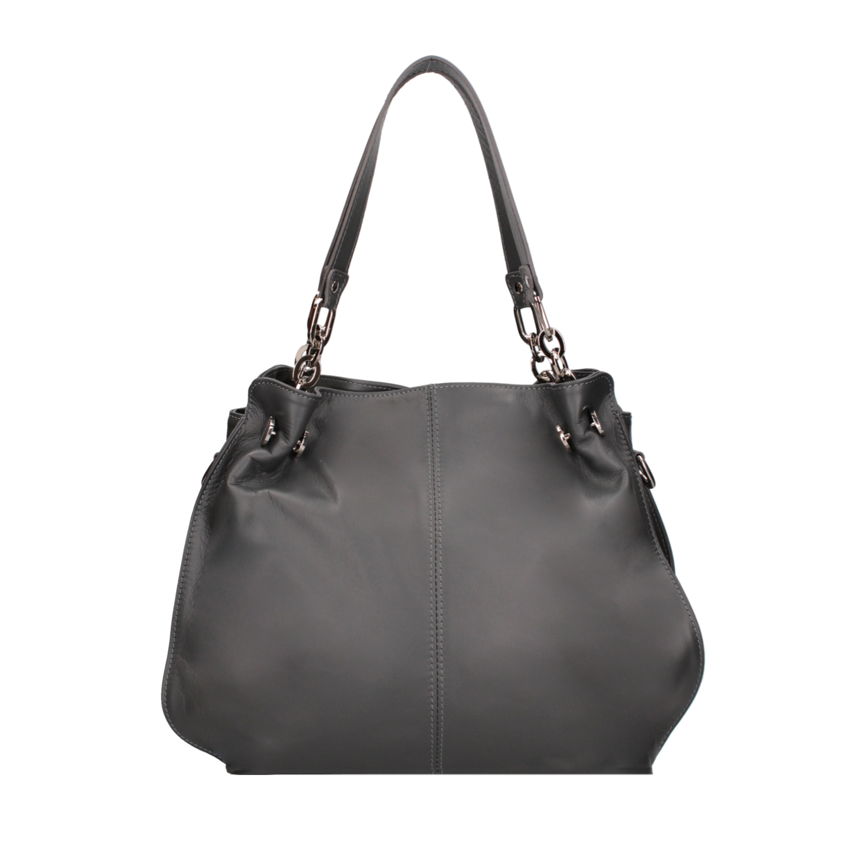 Borsa a spalla da Donna Charlotta in Vera Pelle Made in Italy 30x38x12 cm