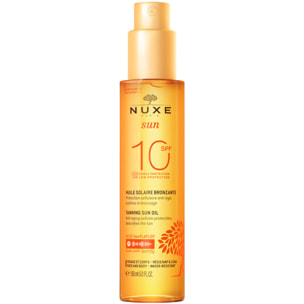 Huile solaire bronzante faible protection SPF10  - Nuxe Sun - Tous types de peaux - 150ml