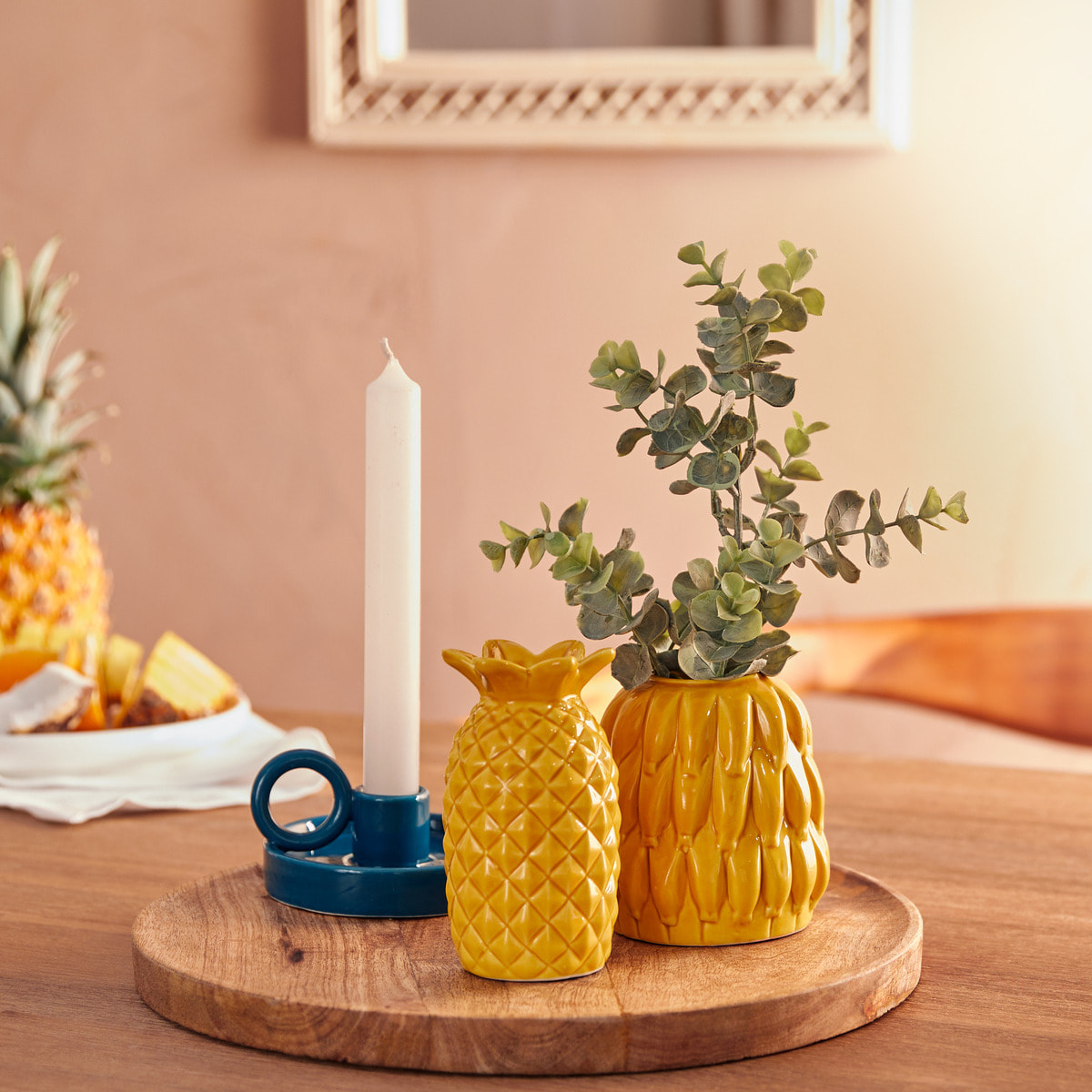 Soliflore ananas "Yuca" céramique H10cm