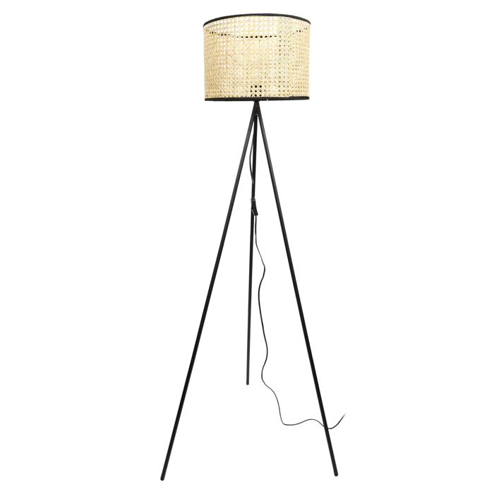 Lampadaire Cannage