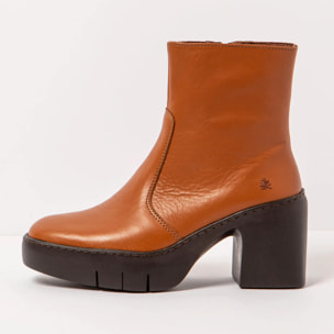 Botines con tacón 1656 NAPPA CUERO-BROWN/SOFIA color Cuero-brown