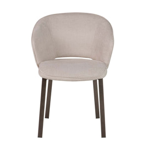Silla Poliester Metal Dorado Quios 58x62x80 Cm