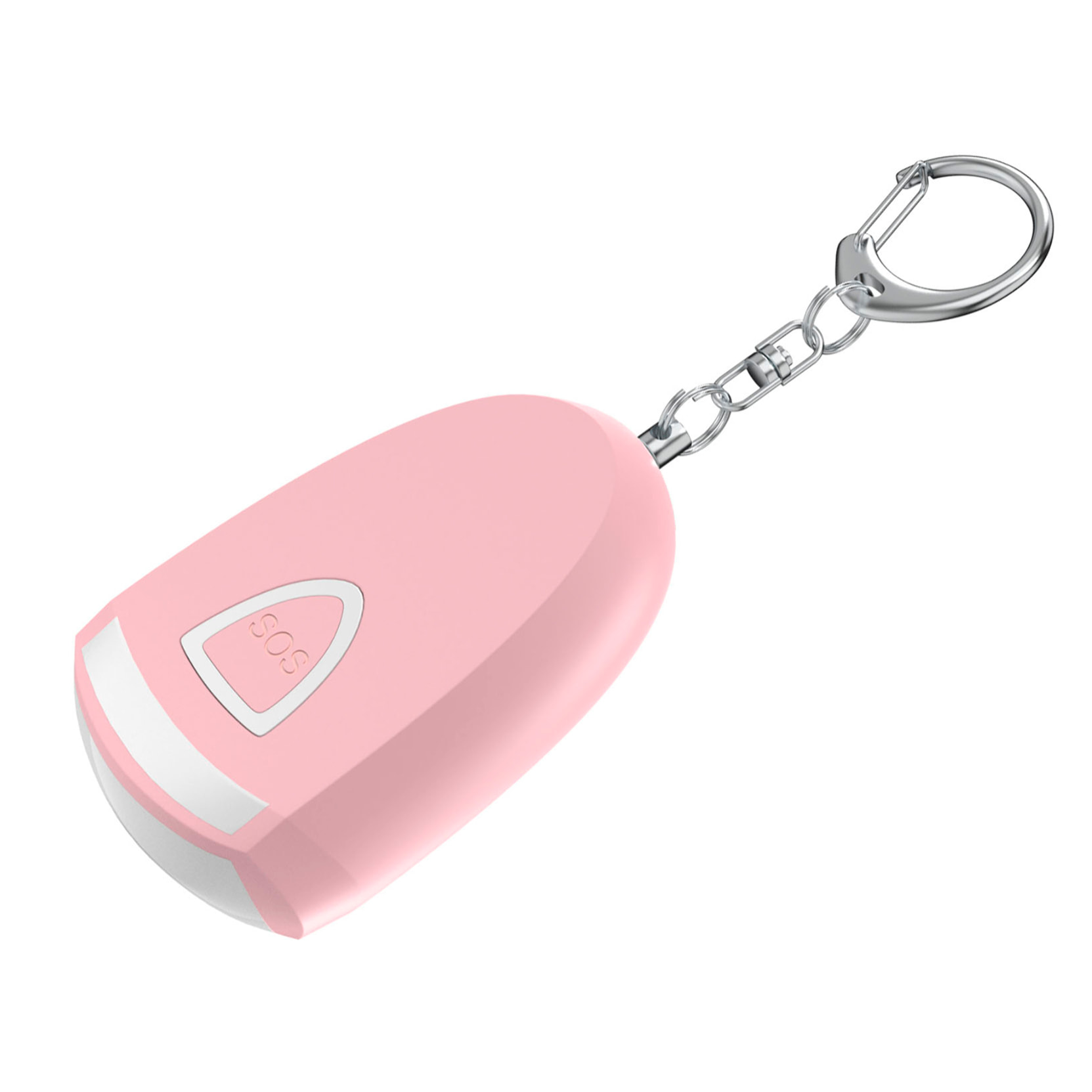 Allarme SOS personale con LED brillante e suono di 130 dB. Batteria ricaricabile e attivazione rapida con tirante anello.