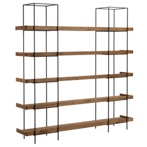 DANDY - Etagère 5 niveaux bois pin recyclé structure métal
