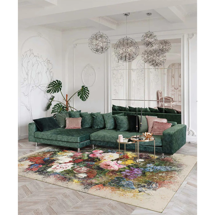 Tappeto arredo salotto soggiorno camera, stile moderno contemporaneo disegni arte moderna e motivi floreali