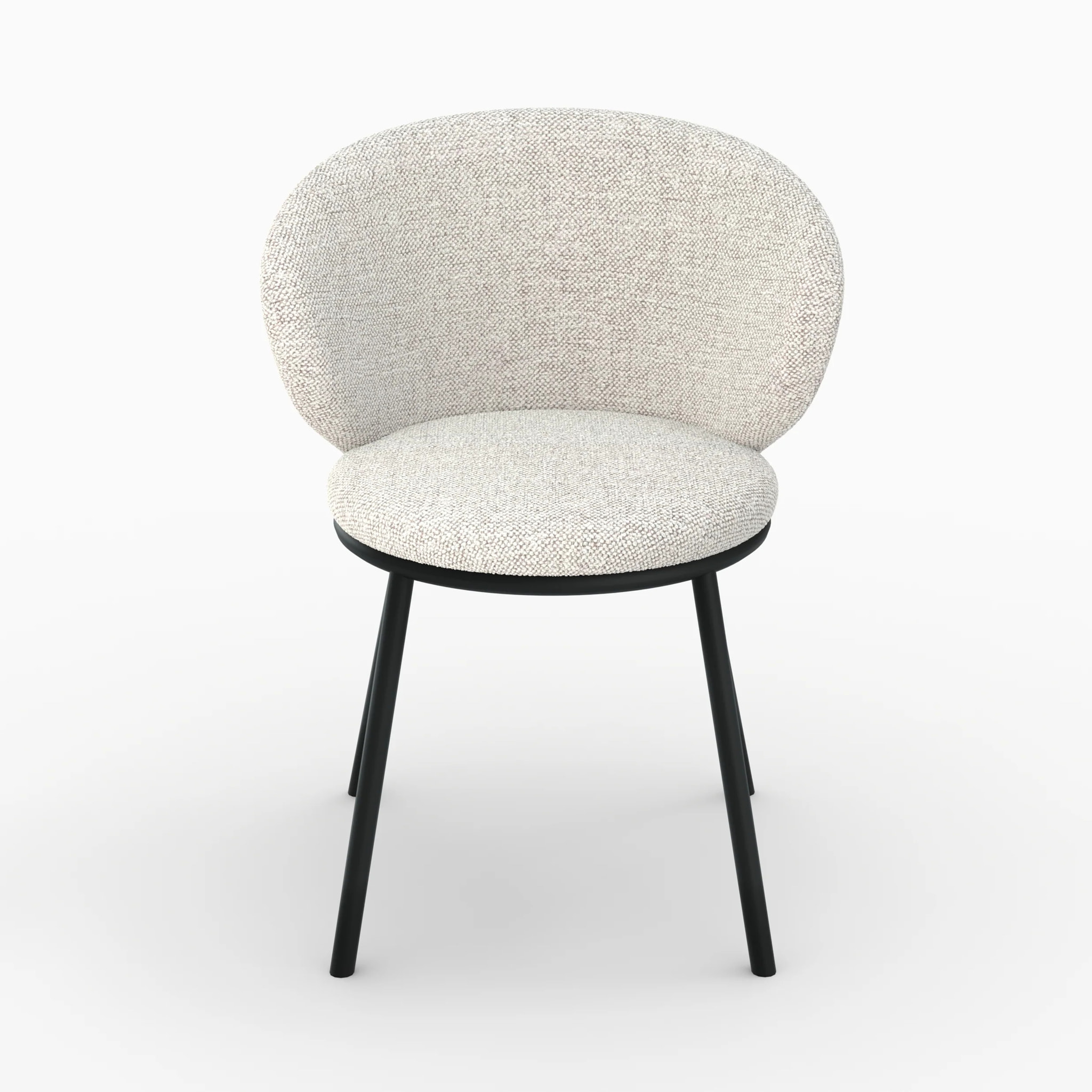 Chaise en tissu beige - Angèle