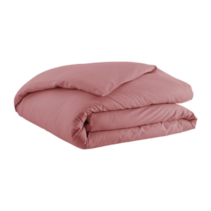 Housse de couette unie en coton, Made in France, TOUT DOUX , Rose Indien