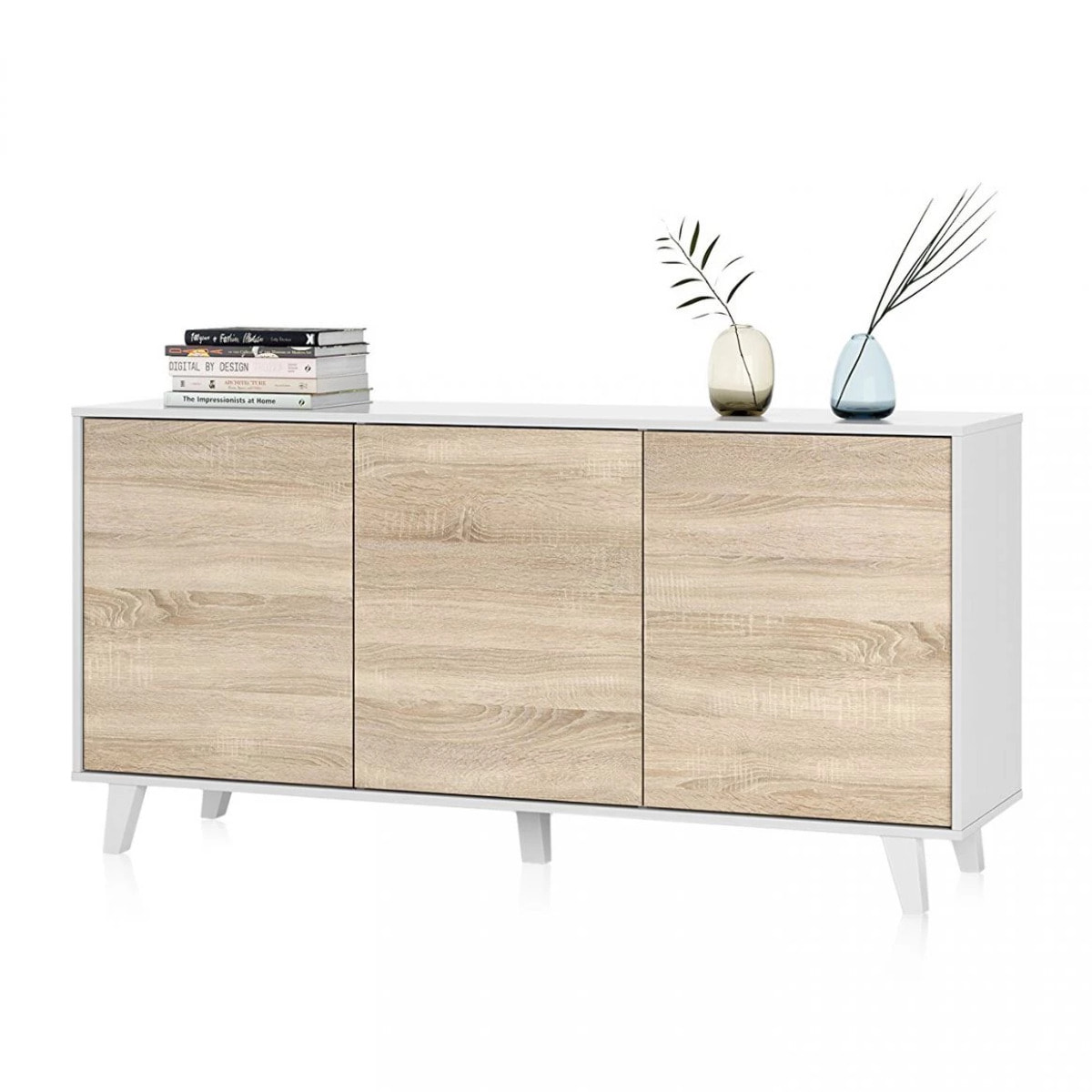 Aparador Niva Blanco Brillo - Roble Canadian