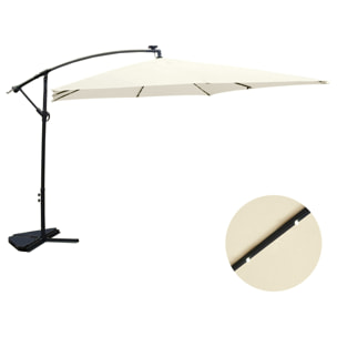 Parasol déporté et rotatif 3 x 4 m chocolat NAVIA