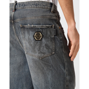 PHILIPP PLEIN DENIM SHORTS