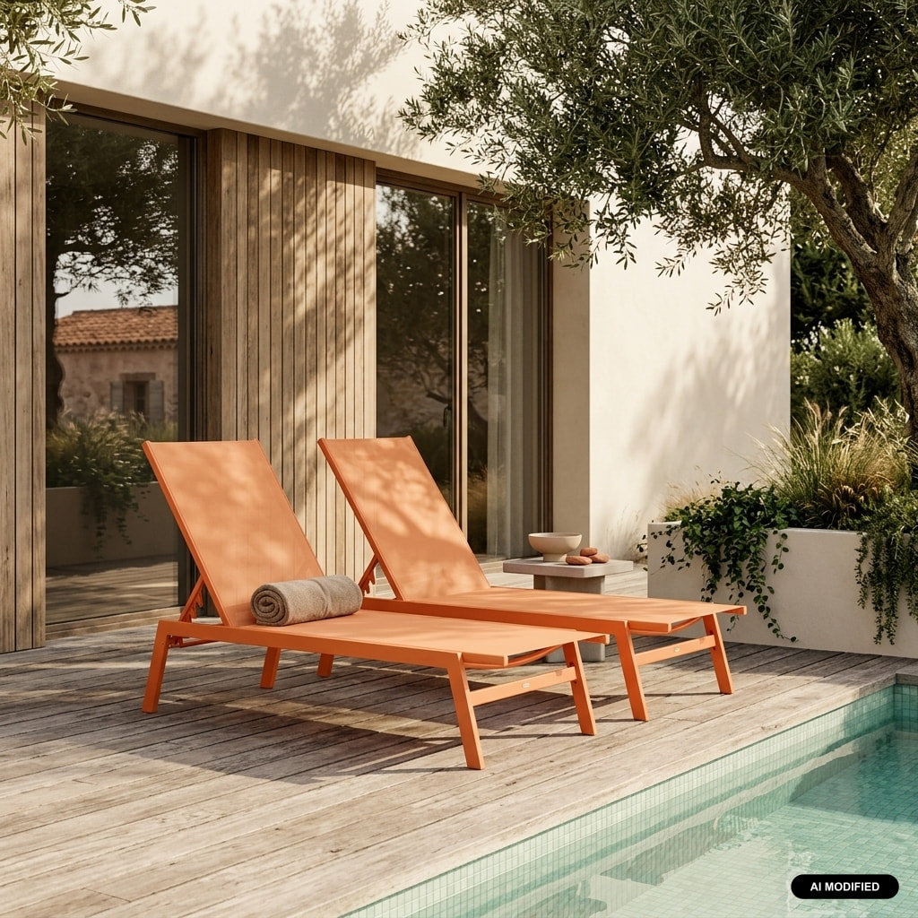 Transat acier multi positions (lot de 2) FLORA