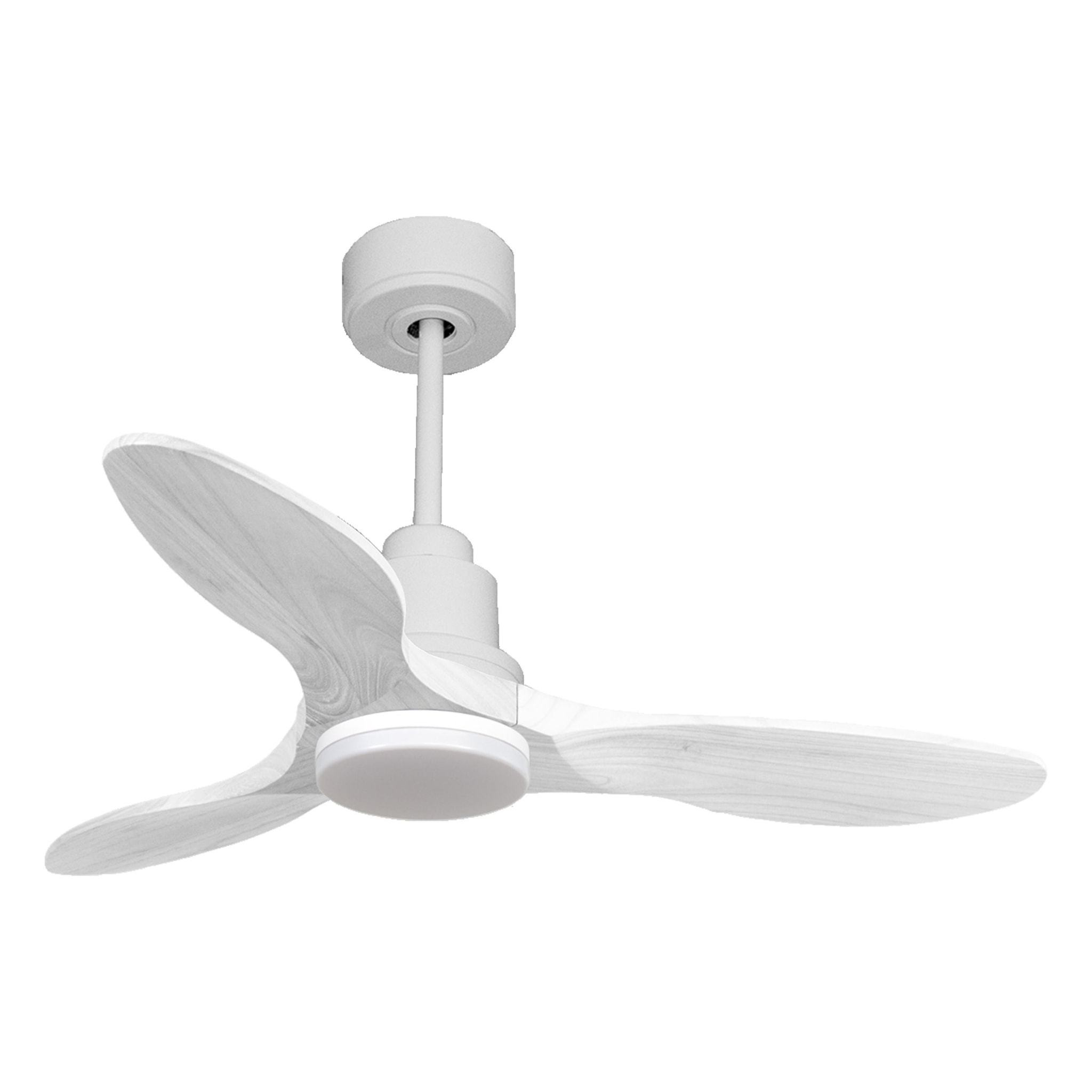 Ventilateur de plafond Réversible  Thermostat Dimmable Wifi Moteur à courant continu Toits en pente Télécommande Lumière à trois tons Hypersilence Mémoire