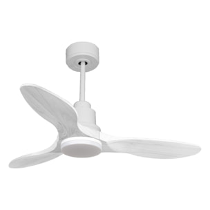 Ventilateur de plafond Réversible  Thermostat Dimmable Wifi Moteur à courant continu Toits en pente Télécommande Lumière à trois tons Hypersilence Mémoire
