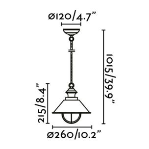 NÁUTICA 260 Colgante marrón óxido