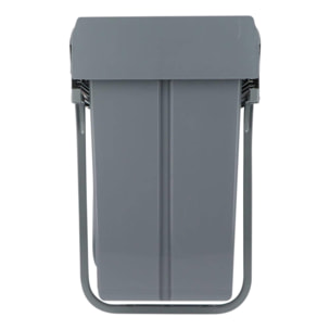 Contenedor de reciclaje para mueble de cocina, cubos de basura bajo fregadero, fijación inferior y extracción manual, cubos extraíbles, con tapa