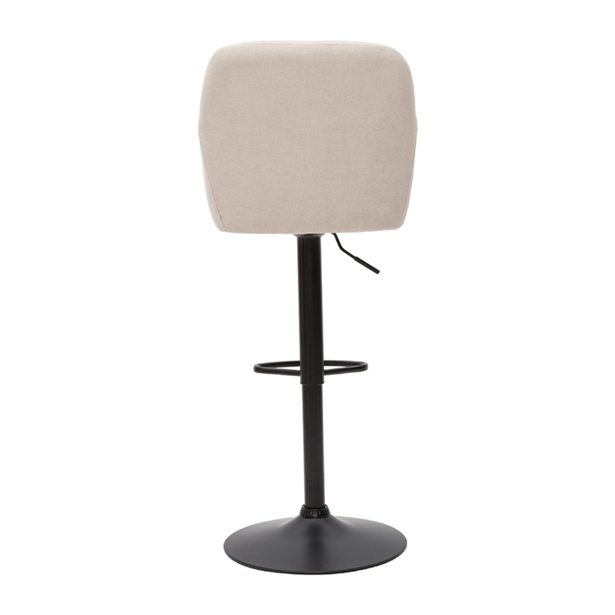 Tabourets de bar réglables tissu effet velours beige et métal (lot de 2) AMIKA