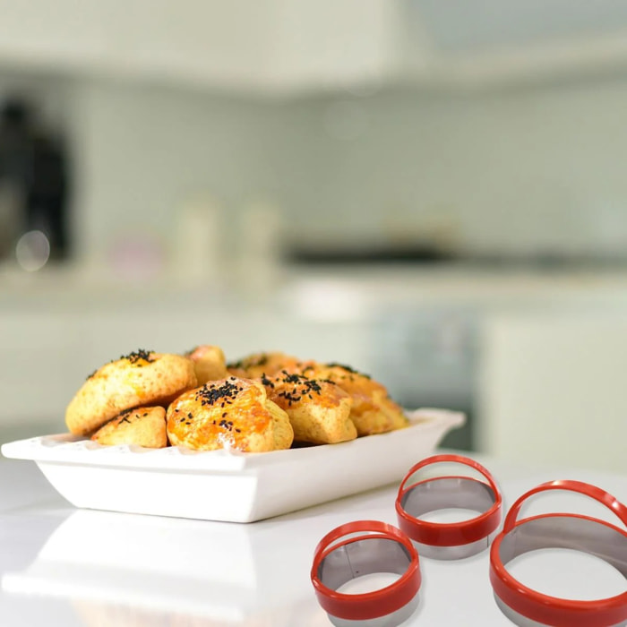 Lot de 3 emporte-pièces ronds avec poignée Zenker Emporte-pièces