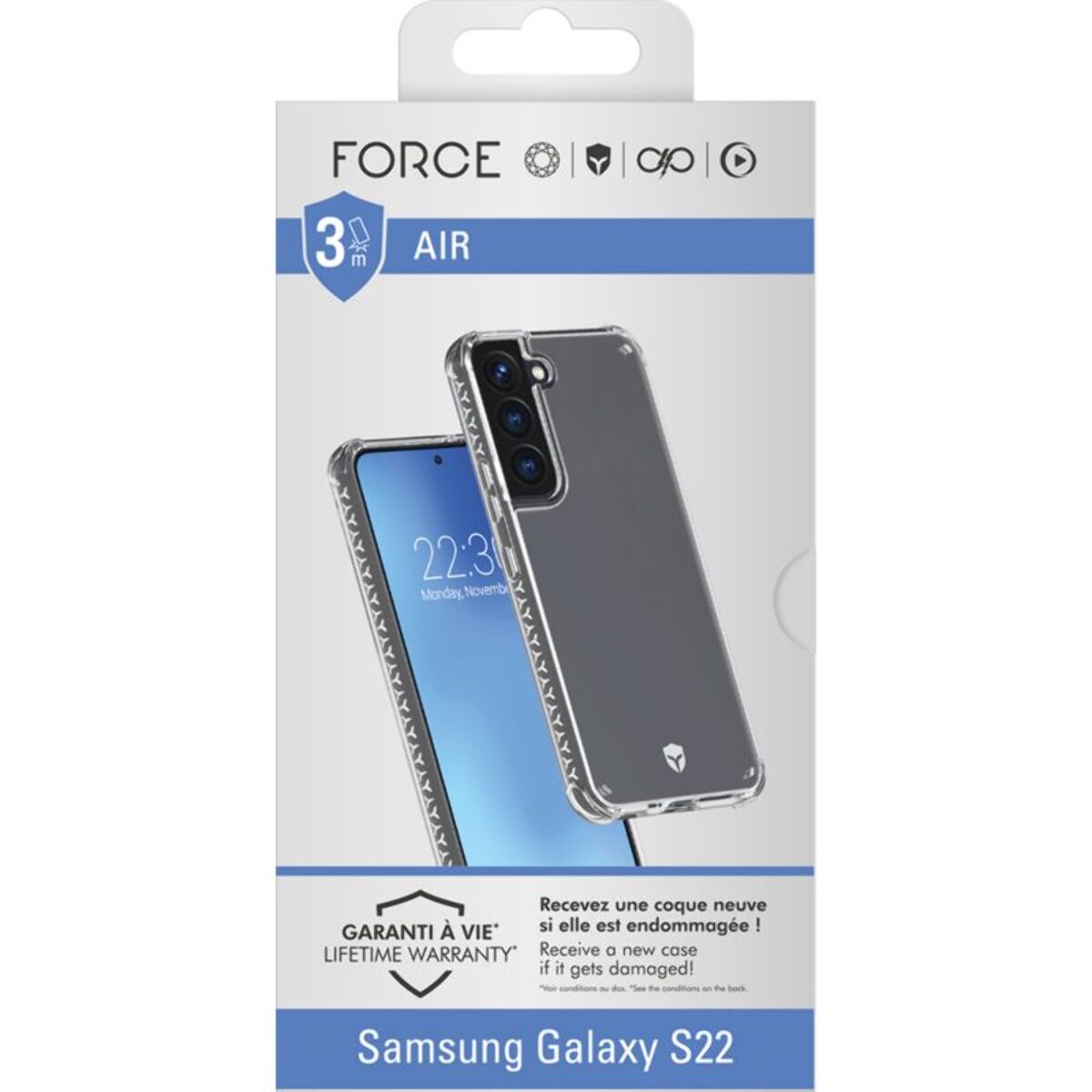 Coque FORCE CASE Samsung Galaxy S22 5G Transparente